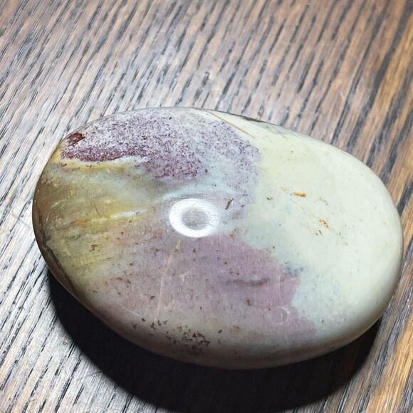 Ocean Jasper palm stone crystal natural orbicular orbs green white red yellow br - Picture 5 of 10